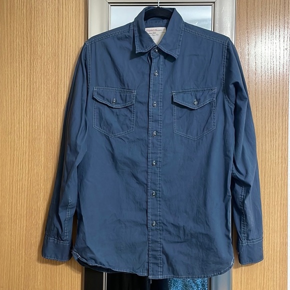 Wrangler button up long sleeve blue Western shirt size Small 2 chest pockets - Picture 1 of 9